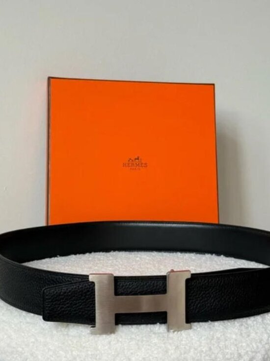 Hermès Black Reversible Belt 95cm - New with Box main image 4